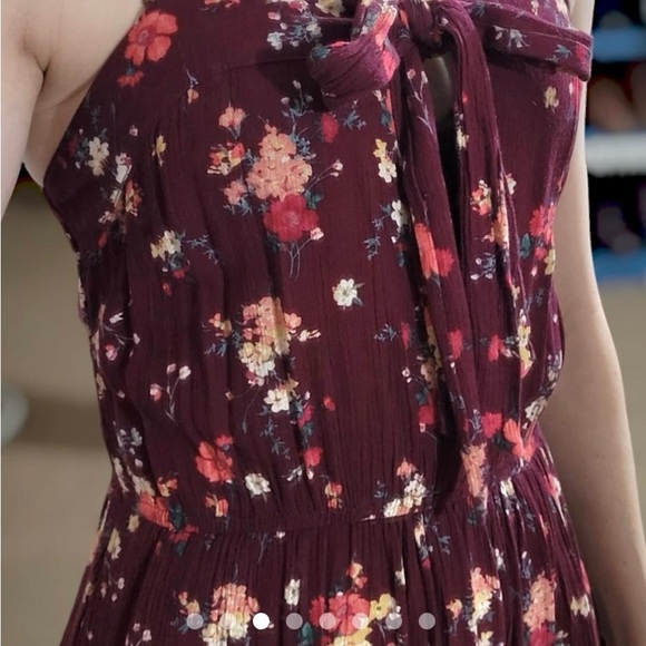 Xhilaration Dresses & Skirts - Xhilaration Burgundy Floral Maxi Dress Medium